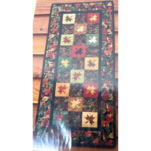 MH Designs Tumbling Leaves Runner Quilt Pattern 13" X 27 1/2" Paper Foundation